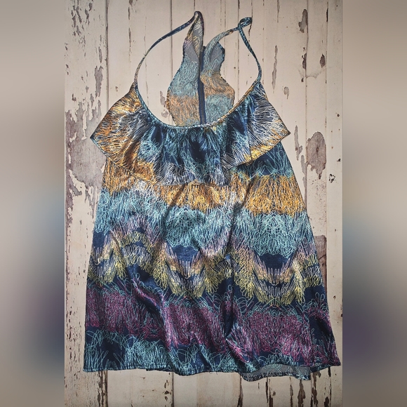 Muti Color Paper Tee Blouse - Picture 4 of 5